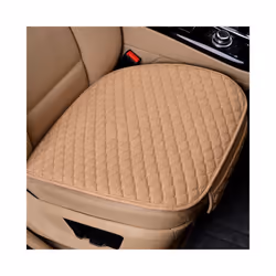 Car Seat Cover Gray Universal Protector Linen Front Back Flax Automobile - beige front 1 piece