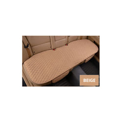 Car Seat Cover Gray Universal Protector Linen Front Back Flax Automobile - beige rear 1 piece