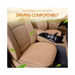 Car Seat Cover Gray Universal Protector Linen Front Back Flax Automobile - gray front 1 piece