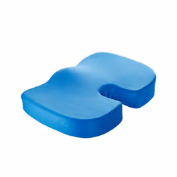 Travel Breathable  Chair Seat Cushion Coccyx Orthopedic Memory Foam U - 45cmx35cmx7cm, blue plush