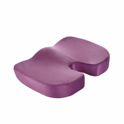 Travel Breathable Chair Seat Cushion Coccyx Orthopedic Memory Foam U - 45cmx35cmx7cm, purple plush