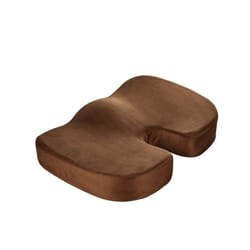 Travel Breathable  Chair Seat Cushion Coccyx Orthopedic Memory Foam U - 45cmx35cmx7cm, coffee plush