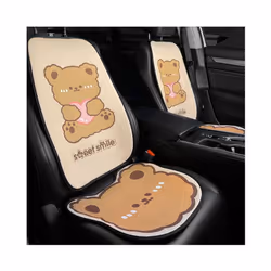 2022 New Fashion Cartoon Bear Ice Silk Butt Pad Breathable Anti-skid Car - Rabbit headrest