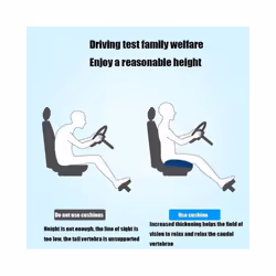 Car Booster Seat Cushion Heightening Height Boost Mat, Breathable Mesh - gray