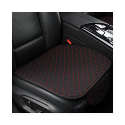 Summer Car Seat Cover Protector Auto Flax Front Back Rear Backrest Black - 1 black red pad