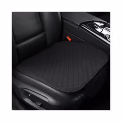 Summer Car Seat Cover Protector Auto Flax Front Back Rear Backrest Black - 1 black pad