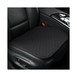 Summer Car Seat Cover Protector Auto Flax Front Back Rear Backrest Black - 1 black pad