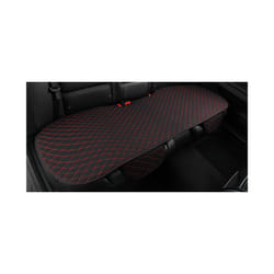 Summer Car Seat Cover Protector Auto Flax Front Back Rear Backrest Black - 1 black red rear pad