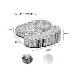 Memory Foam Breathable Seat Cushion Seat Cushion Slow Rebound Memory Foam - Light Grey