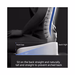 Memory Foam Breathable Seat Cushion Seat Cushion Slow Rebound Memory Foam - Light Grey