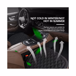 Car Seat Cushion Driver Cushion with Comfort Foam & Non-Slip Rubber - Black