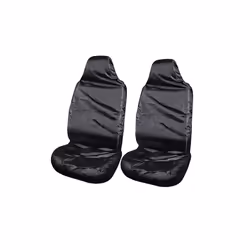 Car Front Seat Protector Cover Heavy Duty Universal Waterproof Auto Seat - Black 2pcs
