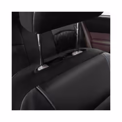 Car Seat Covers Set Full Surrounded Cushion PU Leather Protector Cover - 2 pcs black front