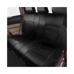 Car Seat Covers Set Full Surrounded Cushion PU Leather Protector Cover - 1 pc black rear