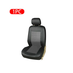 Car Seat Covers Set Full Surrounded Cushion PU Leather Protector Cover - 1 pc gray front