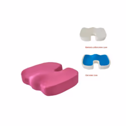 Travel Seat Cushion Coccyx Orthopedic Memory Foam U Seat Massage Chair - Gel inner core, PINK