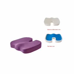 Travel Seat Cushion Coccyx Orthopedic Memory Foam U Seat Massage Chair - Gel inner core, PURPLE