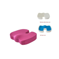 Travel Seat Cushion Coccyx Orthopedic Memory Foam U Seat Massage Chair - Memory cotton inner, PINK