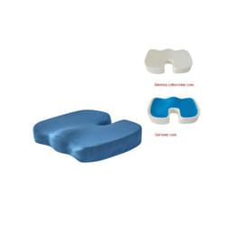 Travel Seat Cushion Coccyx Orthopedic Memory Foam U Seat Massage Chair - Memory cotton inner, BLUE