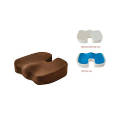 Travel Seat Cushion Coccyx Orthopedic Memory Foam U Seat Massage Chair - Memory cotton inner, BROWN