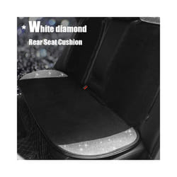 Universal Crystal Rhinestone White Diamond Car Interior Seat Covers Cushion - Rear Seat Cushion