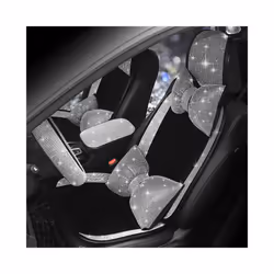 Universal Crystal Rhinestone White Diamond Car Interior Seat Covers Cushion - Seat Front Cushion
