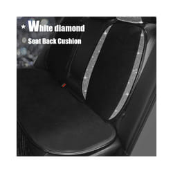Universal Crystal Rhinestone White Diamond Car Interior Seat Covers Cushion - Seat Back Cushion