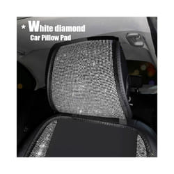 Universal Crystal Rhinestone White Diamond Car Interior Seat Covers Cushion - Car Pillow Pad