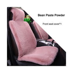 Artificial Rabbit Fur Winter Car Seat Cover Universal Plush Seat Cushion - 1 front seat Pink