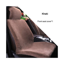 Artificial Rabbit Fur Winter Car Seat Cover Universal Plush Seat Cushion - 1 front seat Khaki