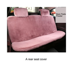 Artificial Rabbit Fur Winter Car Seat Cover Universal Plush Seat Cushion - 1 back seat Pink