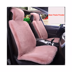 Artificial Rabbit Fur Winter Car Seat Cover Universal Plush Seat Cushion - 1 back seat Pink