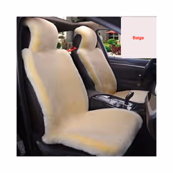 Artificial Rabbit Fur Winter Car Seat Cover Universal Plush Seat Cushion - 1 back seat Pink
