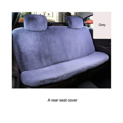 Artificial Rabbit Fur Winter Car Seat Cover Universal Plush Seat Cushion - 1 back seat Gray