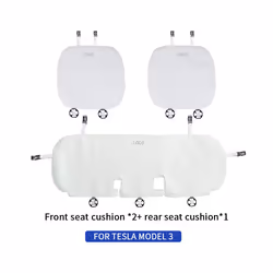 For Tesla Model 3/Model Y linen seat cover cushion four seasons Breathable - Model 3 03W
