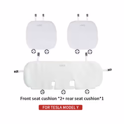 For Tesla Model 3/Model Y linen seat cover cushion four seasons Breathable - Model Y 03W