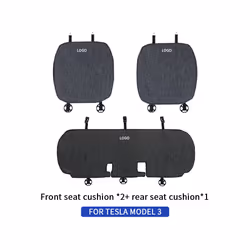 For Tesla Model 3/Model Y linen seat cover cushion four seasons Breathable - Model 3 03G