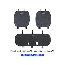 For Tesla Model 3/Model Y linen seat cover cushion four seasons Breathable - Model 3 03G