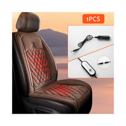 30' Fast Heating 12-24v Heated Car Seat Cover Universal Car Seat Heater - Brown 1pcs