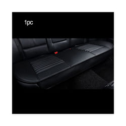 3D Leather Car Seat Cover Breathable Seat Protection Anti-Slip Pad Four - 1pc Rear Black