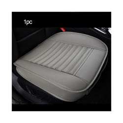 3D Leather Car Seat Cover Breathable Seat Protection Anti-Slip Pad Four - 1pc Front Gray