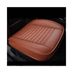 3D Leather Car Seat Cover Breathable Seat Protection Anti-Slip Pad Four - 1pc Front Brown