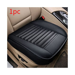 3D Leather Car Seat Cover Breathable Seat Protection Anti-Slip Pad Four - 1pc Front Black