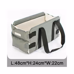 Cat Dog Car Seat Portable Pet Dog Cat Travel Backpack Car Central Control - 01-Grey