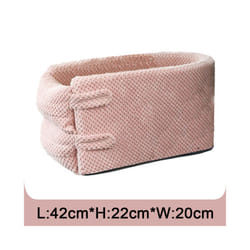 Cat Dog Car Seat Portable Pet Dog Cat Travel Backpack Car Central Control - Pink