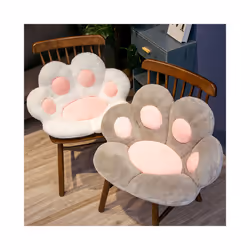 Cat Paw Cushion Chair Seat Cushion Office Seat Backrest Pillow Soft Throw - 60x60cm, Blue