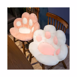 Cat Paw Cushion Chair Seat Cushion Office Seat Backrest Pillow Soft Throw - 60x60cm, Pink