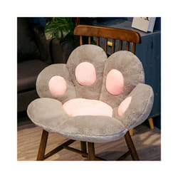 Cat Paw Cushion Chair Seat Cushion Office Seat Backrest Pillow Soft Throw - 70x70cm, Gray