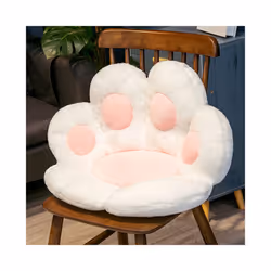 Cat Paw Cushion Chair Seat Cushion Office Seat Backrest Pillow Soft Throw - 70x70cm, White
