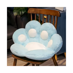 Cat Paw Cushion Chair Seat Cushion Office Seat Backrest Pillow Soft Throw - 70x70cm, Blue